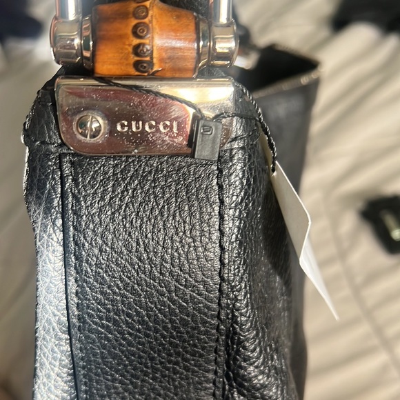 🖤✨Authentic Gucci large leather Bamboo Bar accent shoulder bag🖤✨ - Picture 6 of 16